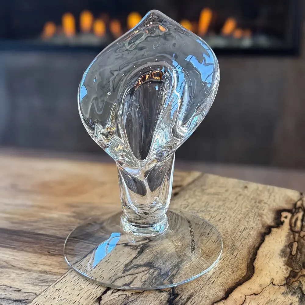 Cambridge HandBlown Clear Glass Jack in the Pulpit Calla Lily Vase/Candle Holder